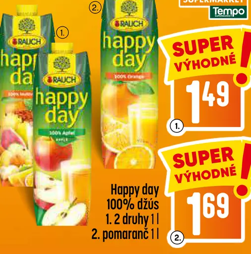 Rauch Happy Day 100% džús pomarančový
