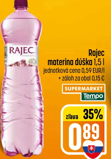 Rajec Pramenitá voda materina dúška
