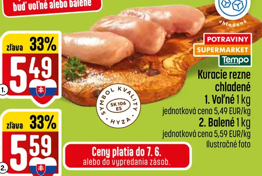 Kuracie rezne chladené