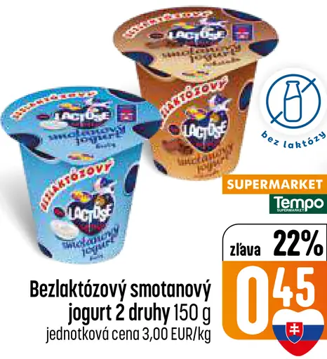 Rajo Bezlaktózový smotanový jogurt 2 druhy