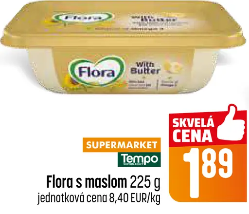 Flora s maslom rastlinný tuk na natieranie
