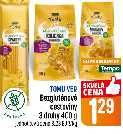 Tomu Ver bezlepkové cestoviny rôzne druhy