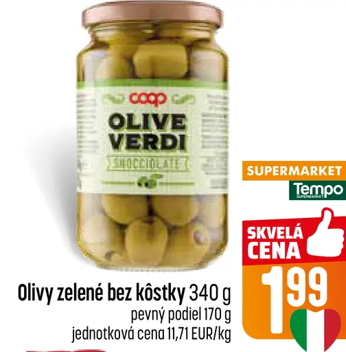 Coop Olivy zelené bez kôstky