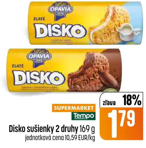 Opavia Zlaté Disko sušienky