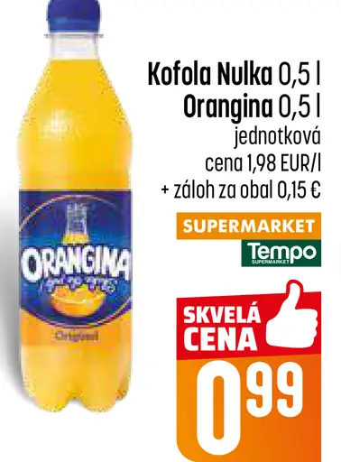 Orangina Original sýtený nealkoholický nápoj