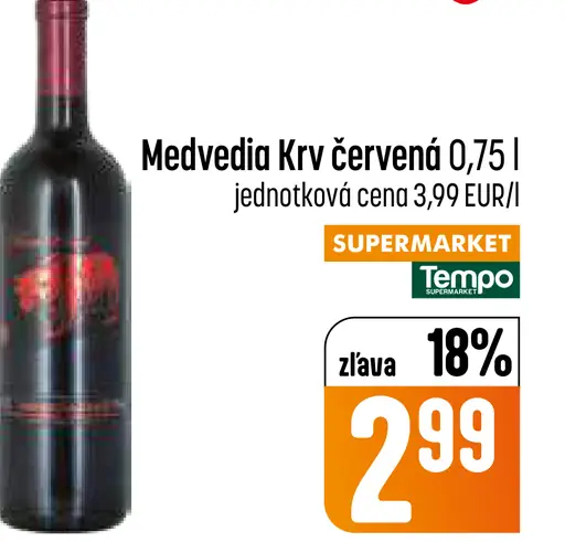 Medvedia Krv červené víno
