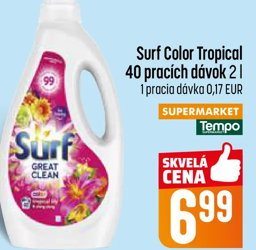 Surf Color Tropical prací gél 40 pracích dávok