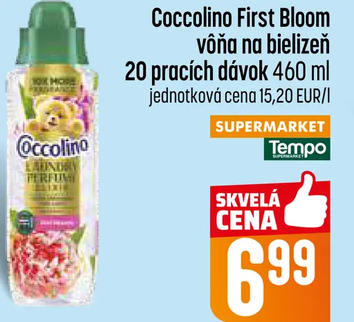 Coccolino First Bloom vôňa na bielizeň 20 pracích dávok