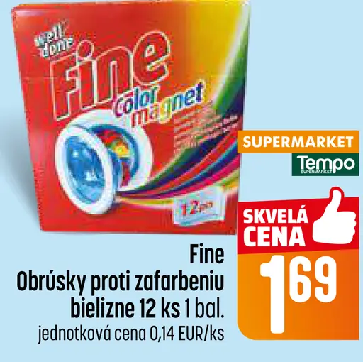 Fine obrúsky proti zafarbeniu bielizne 12 ks