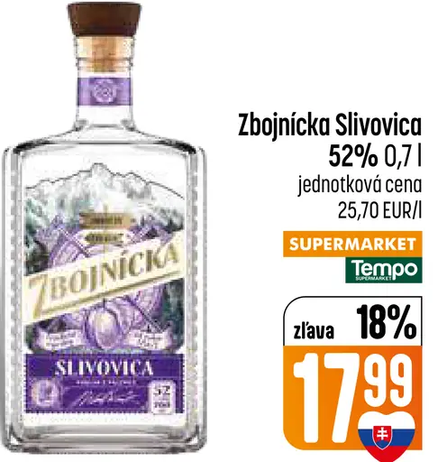 Zbojnícka Slivovica 52%