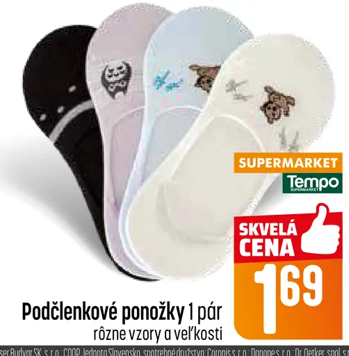 Štýlovky ponožky rôzne vzory a veľkosti