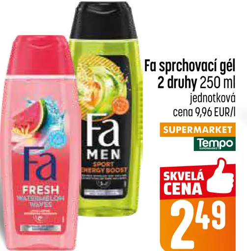 Fa sprchovací gél 2 druhy