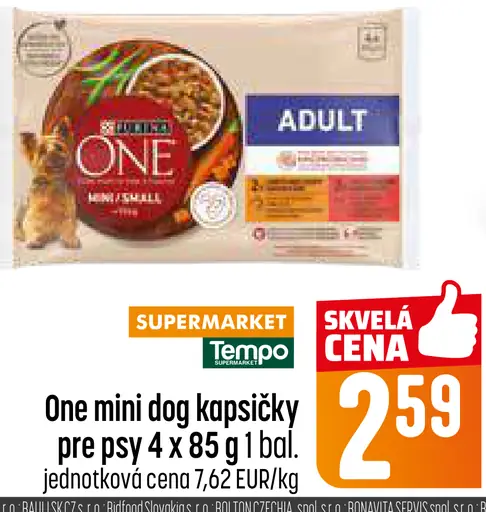 Purina One mini dog kapsičky pre psy