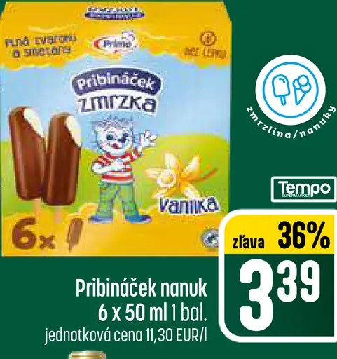Pribináček nanuk vanilka