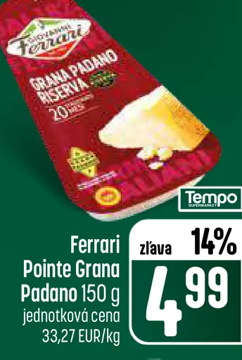 Ferrari Pointe Grana Padano syr