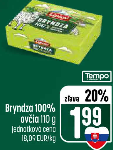 Bryndza 100% ovčia čerstvý syr