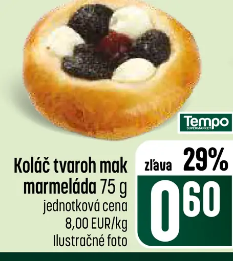 Koláč tvaroh marmeláda