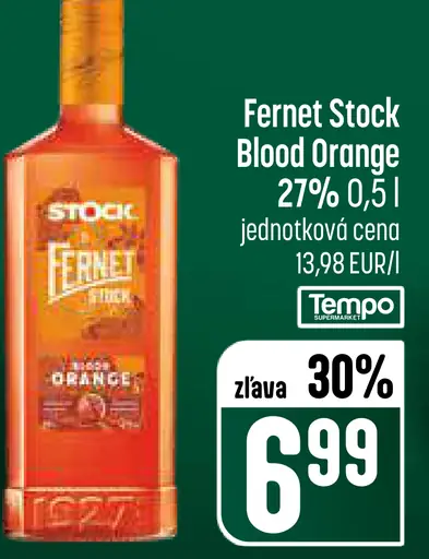Fernet Stock Blood Orange bylinný likér pomarančový