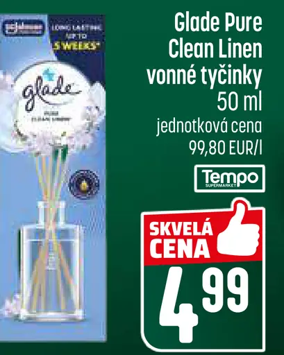 Glade Pure Clean Linen vonné tyčinky