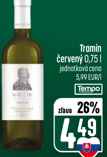 Tramín červený víno
