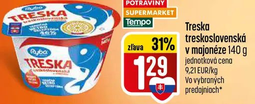 Treska treskoslovenská v majonéze