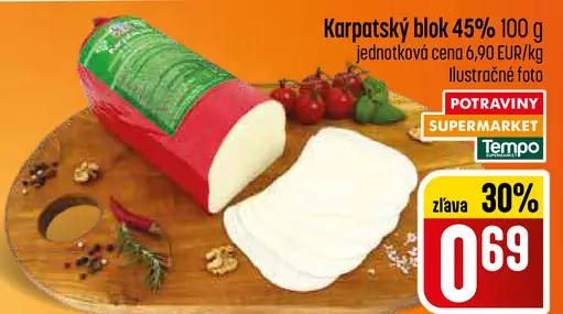 Karpatský blok syr 45%