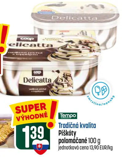 COOP Tradičná kvalita zmrzlina Delicatta