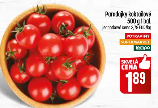 Paradajky koktailové strapcové