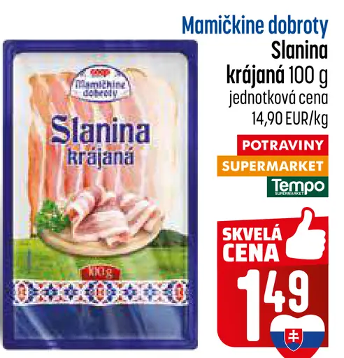 Mamičkine dobroty Slanina krájaná