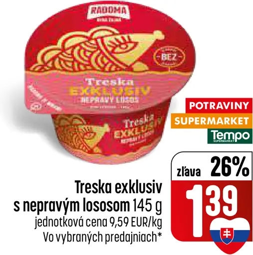 Radoma treska exkluzív s neprvým lososom