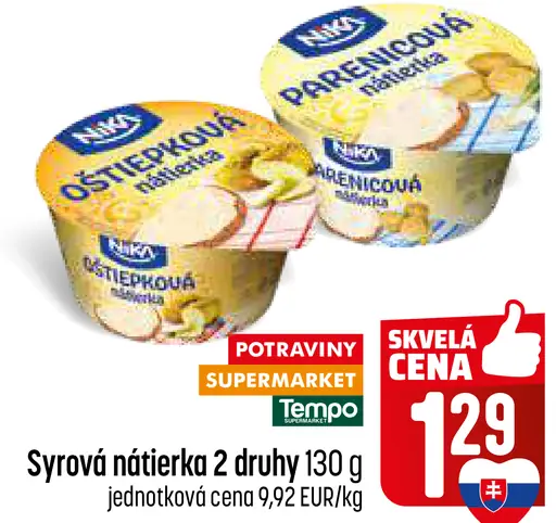 Milsy syrová nátierka 2 druhy