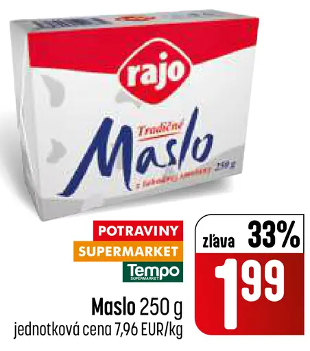 Rajo Tradičné Maslo