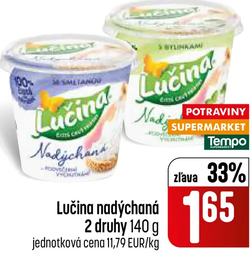 Lučina nadýchaná čerstvý syr 2 druhy