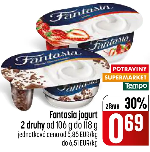 Fantasia jogurt dezert 2 druhy