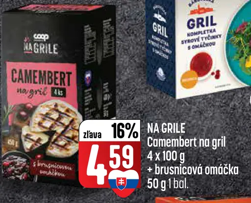 Kam na gril Camembert s brusnicovou omáčkou