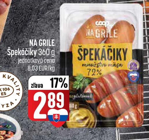 Na grile špekáčiky