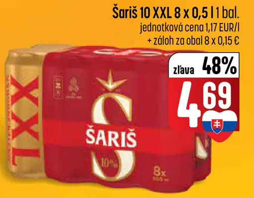 Šariš 10 XXL pivo