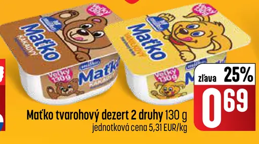 Rajo Matko tvarohový dezert