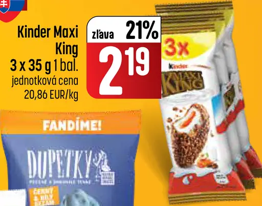 Kinder Maxi King tyčinka