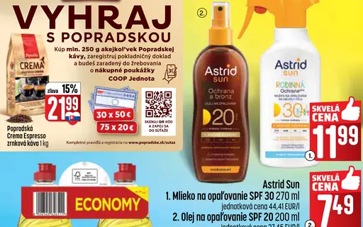 Astrid Sun olej na opaľovanie SPF 20
