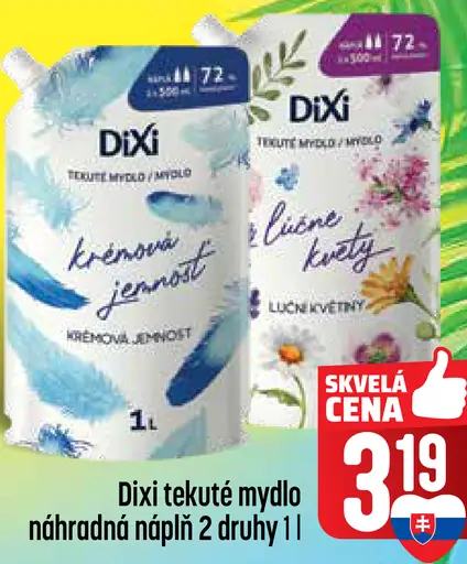 Dixi Tekuté mydlo náhradná náplň rôzne druhy