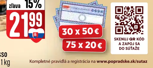 Popradská Crema Espresso zrnková káva