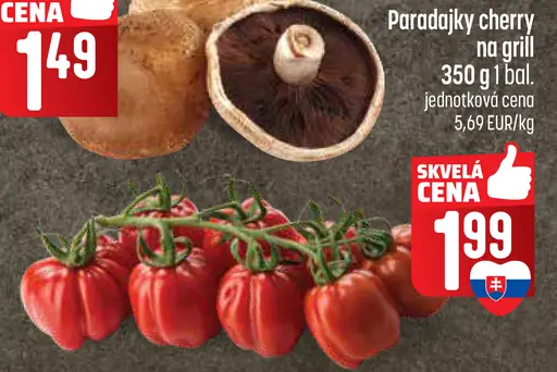 Paradajky cherry na gril