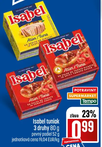 Isabel tuniak 3 druhy