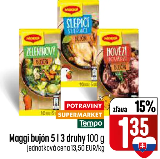 Maggi bujón zeleninový, slepačí, hovädzí