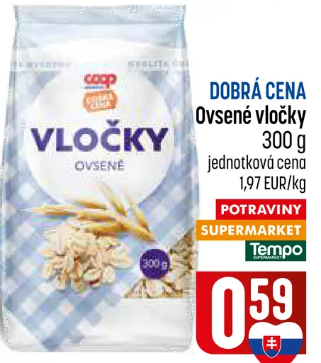Dobrá cena ovsené vločky