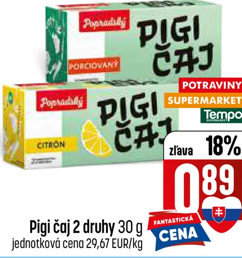 Popradský Pigi čaj porciovaný