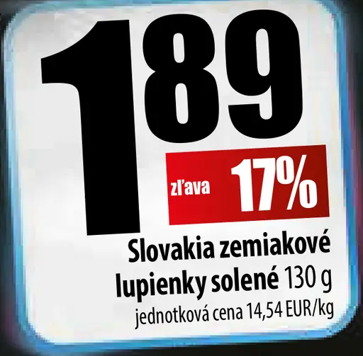 Slovakia zemiakové lupienky solené