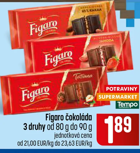 Figaro Mliečna čokoláda s náplňou