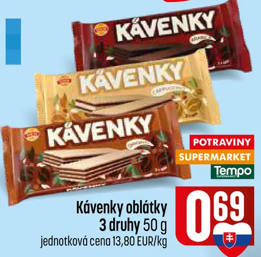 Kávénky oblátky 3 druhy